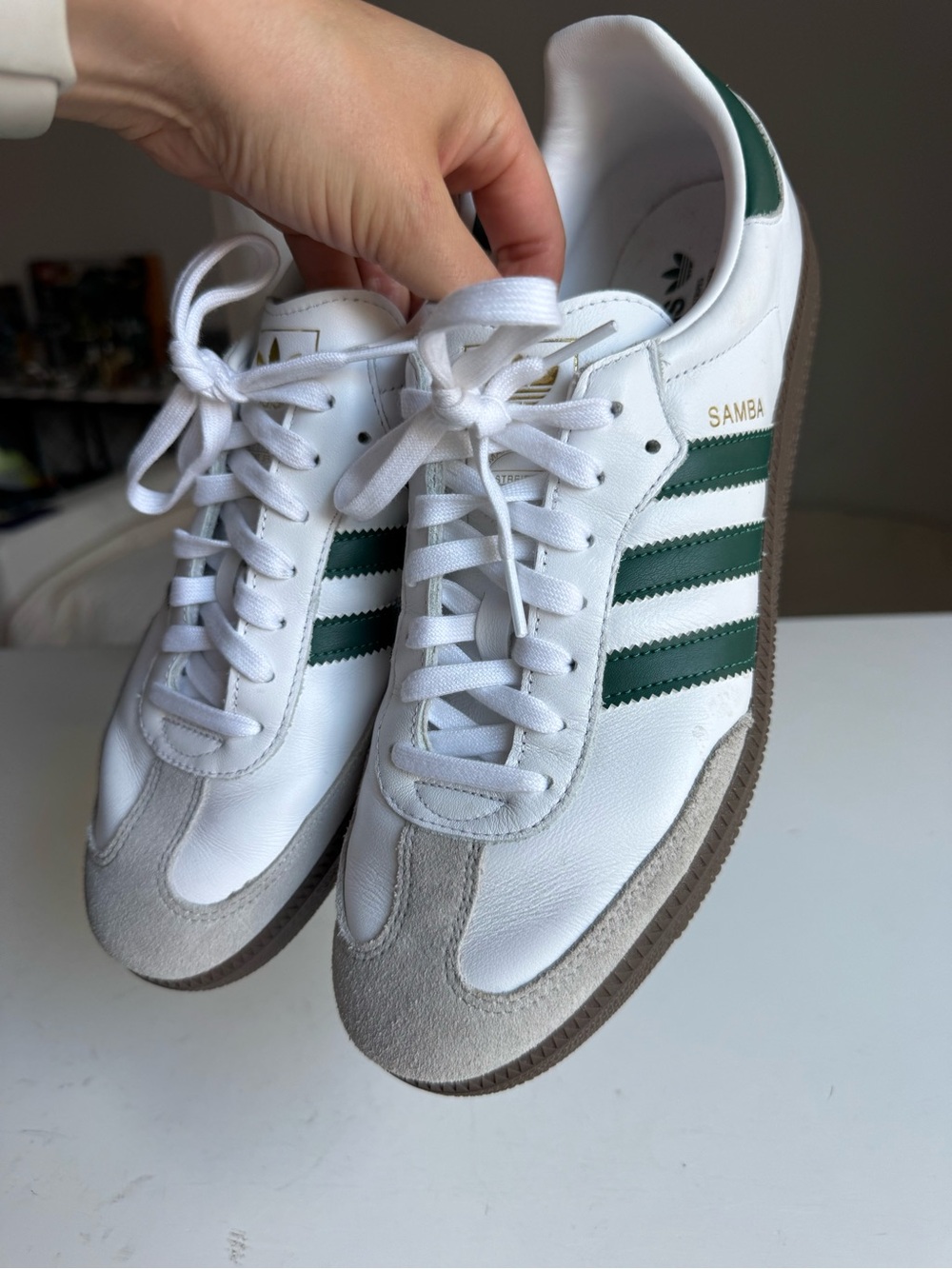 Adidas Samba OG White Green Gum Sneakers Size 11 - Picture 7 of 11